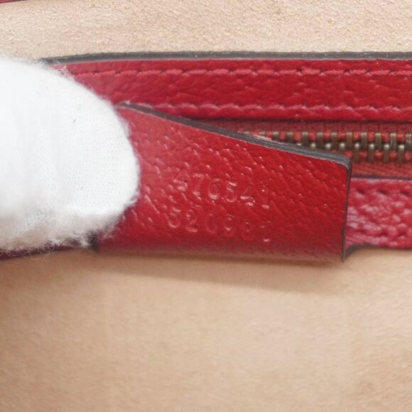 Gucci Queen Margaret Bee GG Supreme Canvas Shoulder Bag Red 476541 - Picture 16 of 16